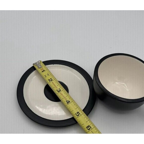 Kate Spade SATURDAY Tea Cup Saucer Set Ceramic Espresso Black Stone - Picture 7 of 8